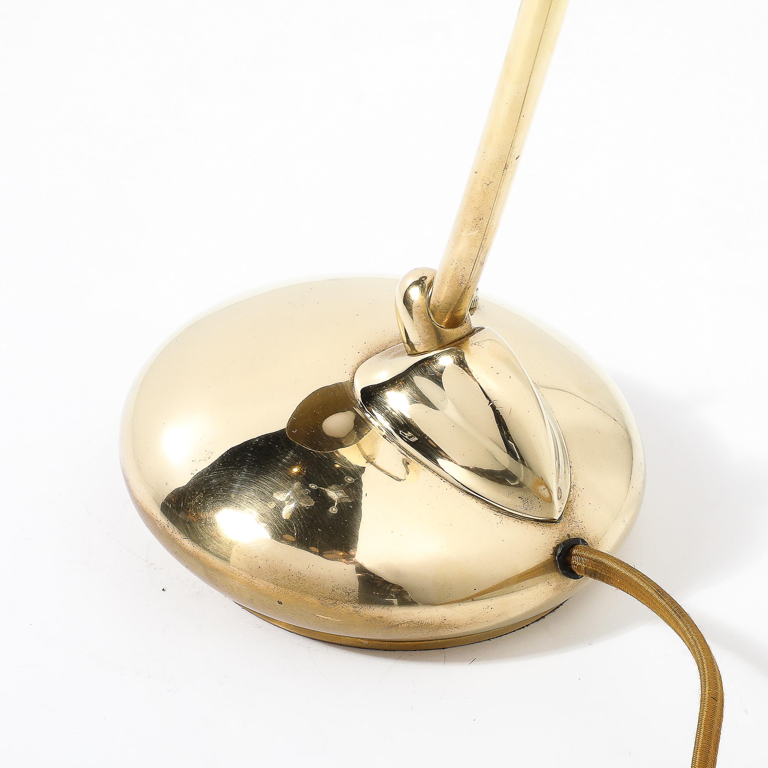 Mid-Century Modernist Space Age Polished Brass Table Lamp For Sale 9