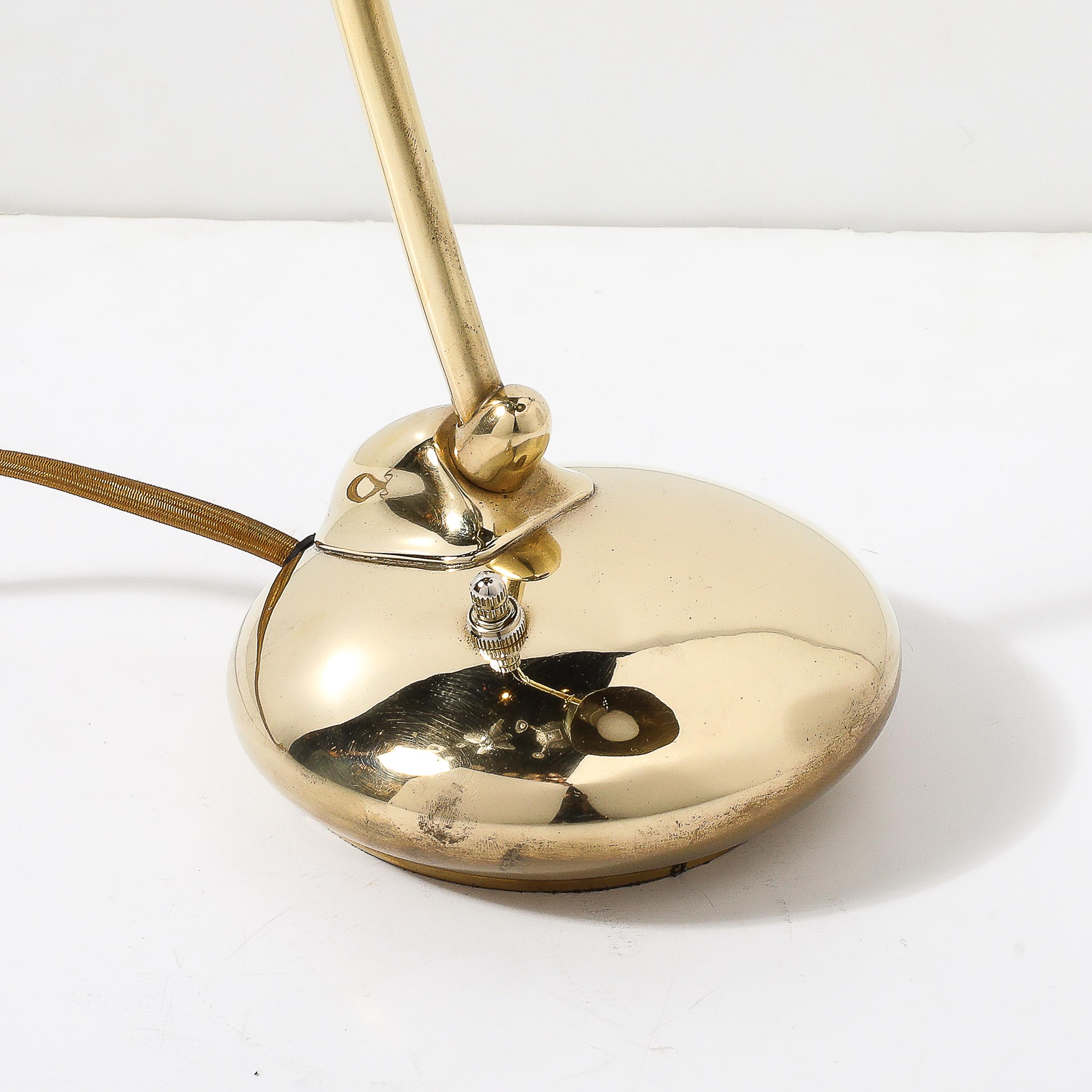 Mid-Century Modernist Space Age Polished Brass Table Lamp For Sale 3