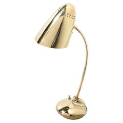 Mid-Century Modernist Space Age Polished Brass Table Lamp