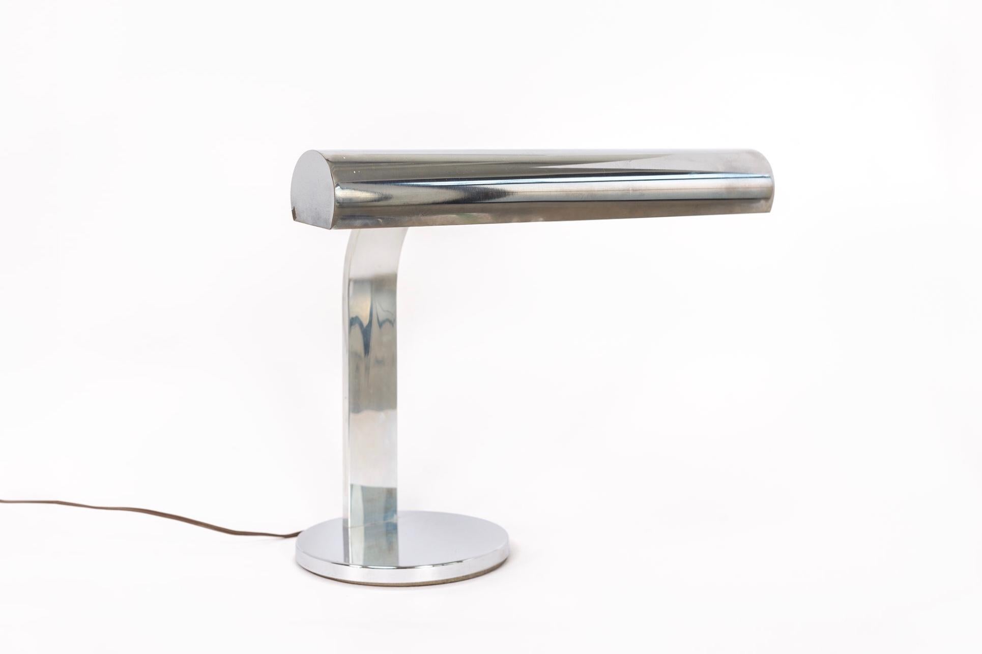 Mid-Century Modernist Stainless Steel Tubular Table Lamp, 1970s 7