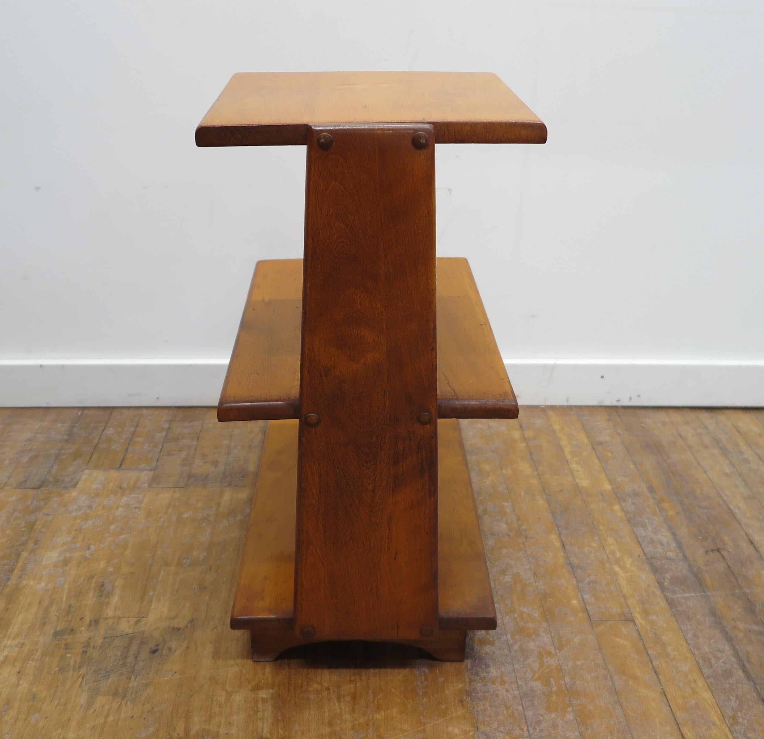 Maple Mid Century Modernist Step Table