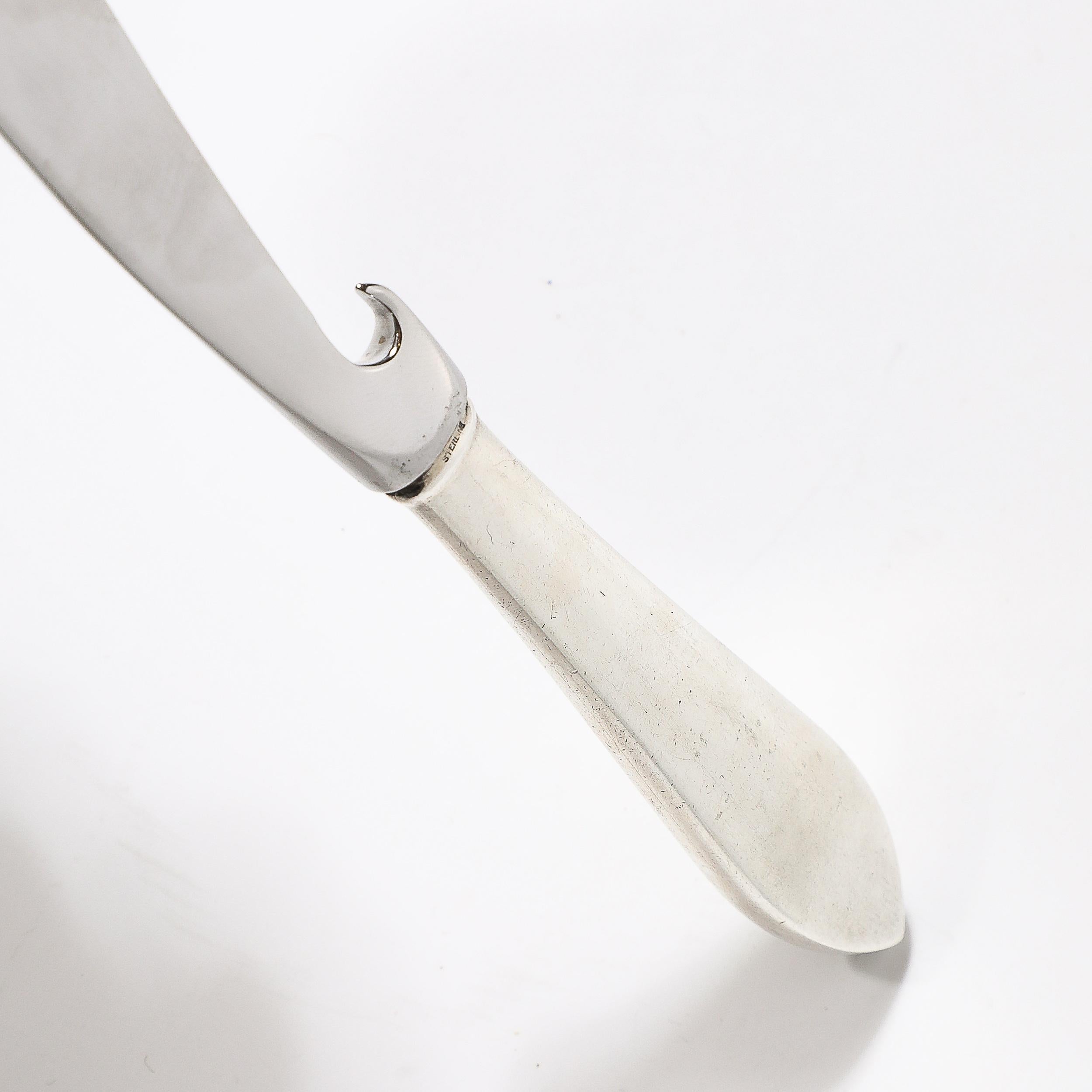 Metà XX secolo Coltello da bar in argento Sterling Modernista di metà secolo firmato Tiffany & Co. in vendita