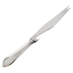 Cuchillo de barra de plata de ley modernista de mediados de siglo firmado Tiffany & Co.