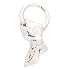 Mid-Century Modernist Sterling Silver Scarf Brooch