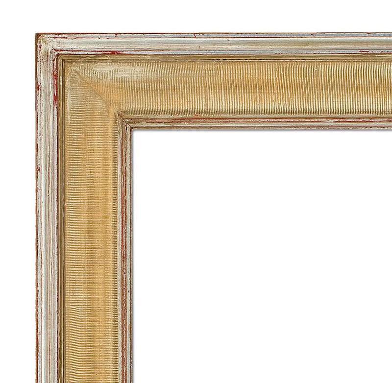 Americano Specchio dorato in stile modernista di metà secolo in vendita