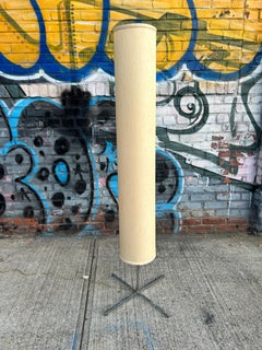 Mid century modernist Swiss made floor lamp chrome with shade