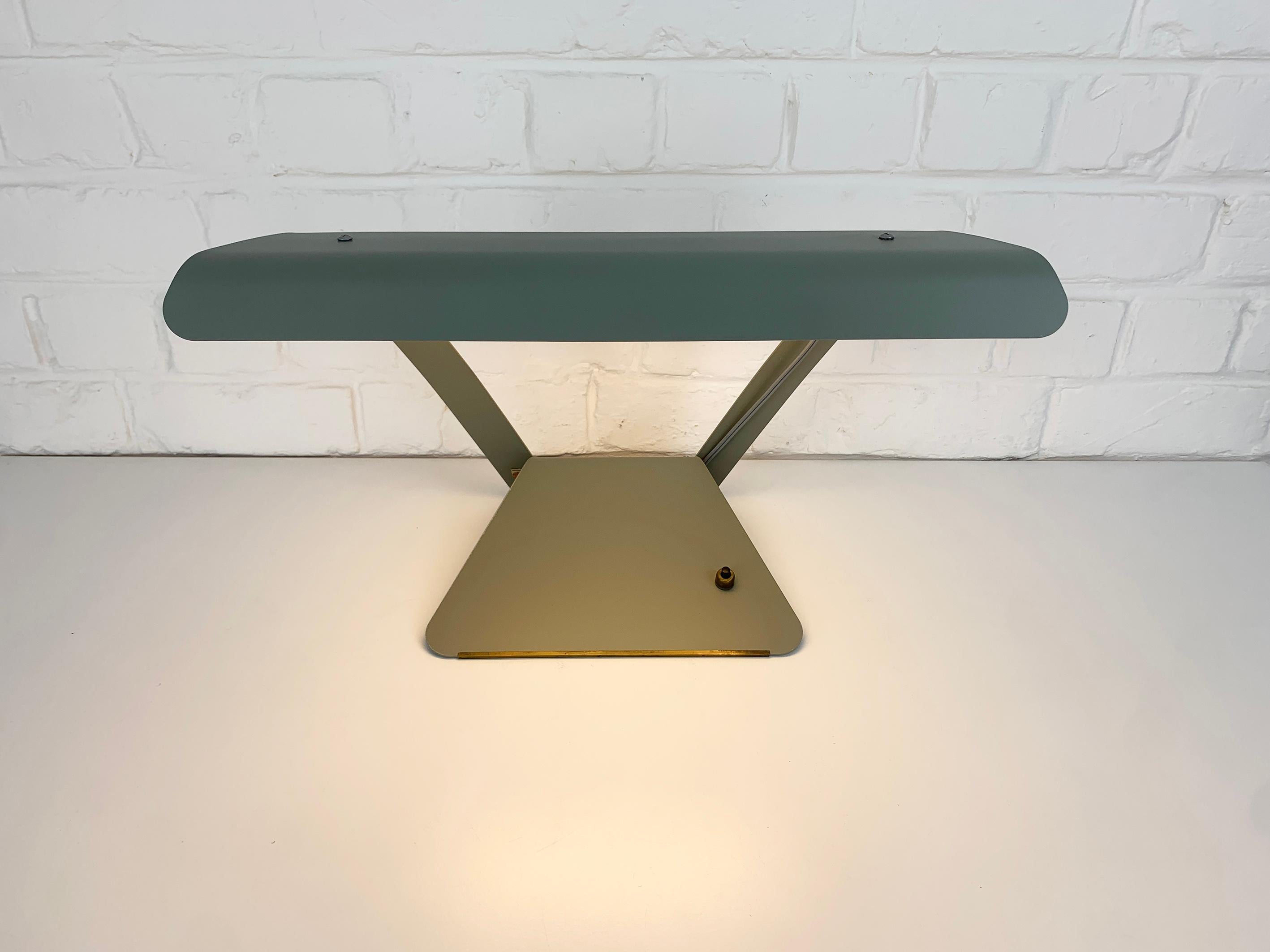 Painted Mid-Century Modernist Table or DeskLamp by Charlotte Perriand for Philips, 1950s For Sale
