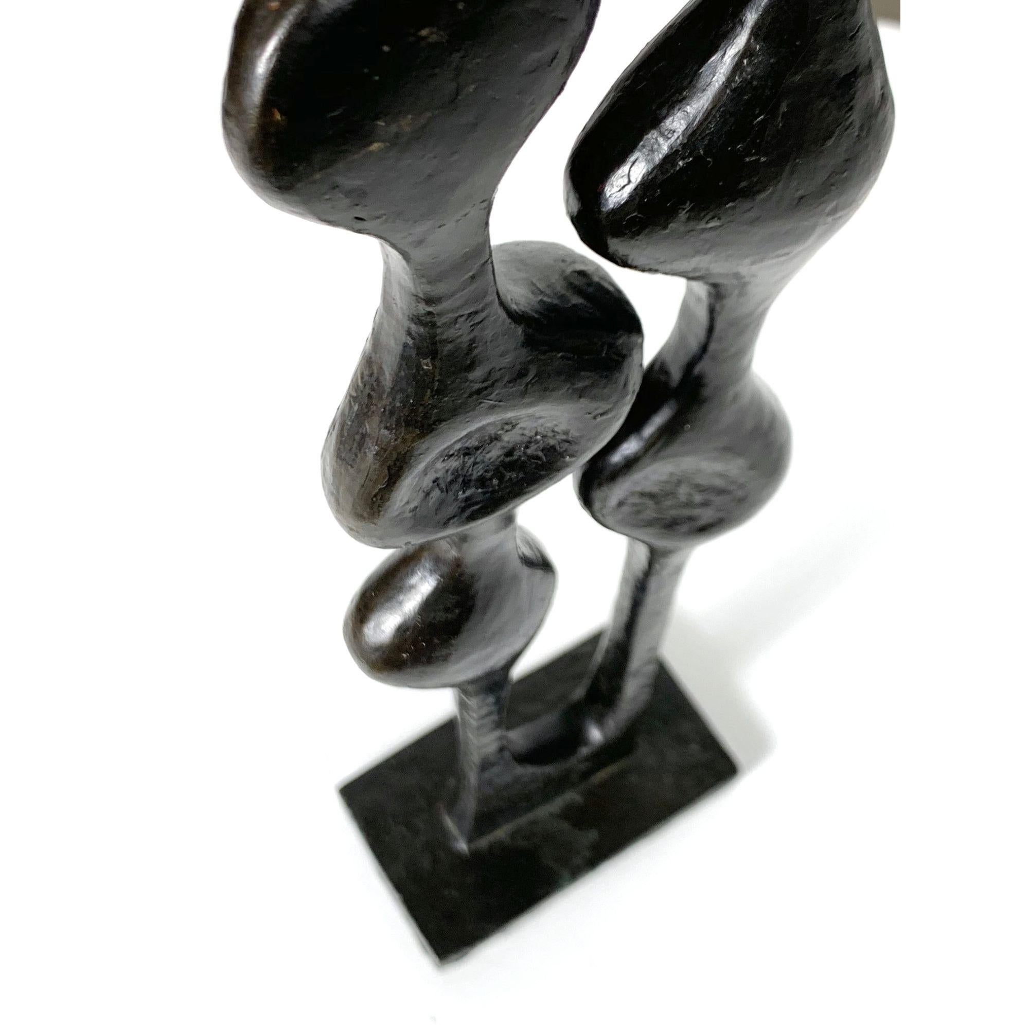 20th Century Mid Century Modernist Tall Bronze Abstract Figurative Sculpture circa 1970s For Sale