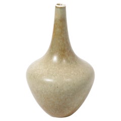 Mid-Century Modernist Taupe Glazed Ceramic Vase By Gunnar Nylund for Rorstrand