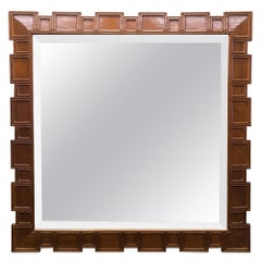 Mid Century Modernist Teak Mirror