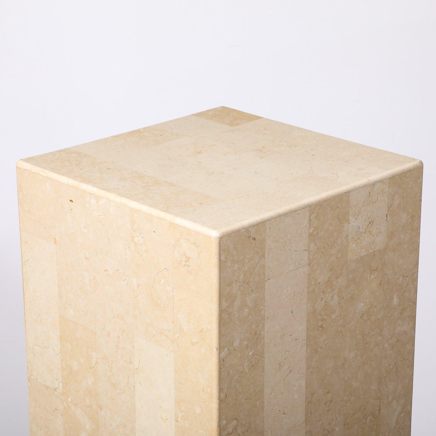 Américain Mid-Century Modernist Tessellate Stone Pedestal by Maitland Smith en vente