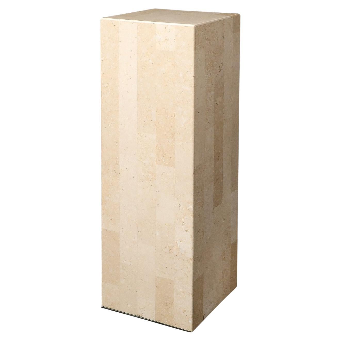 Mid-Century Modernist Tessellate Stone Pedestal by Maitland Smith