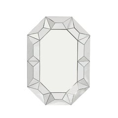 Mid-Century Modernist Tessellated Octagonal Shadowbox Mirror