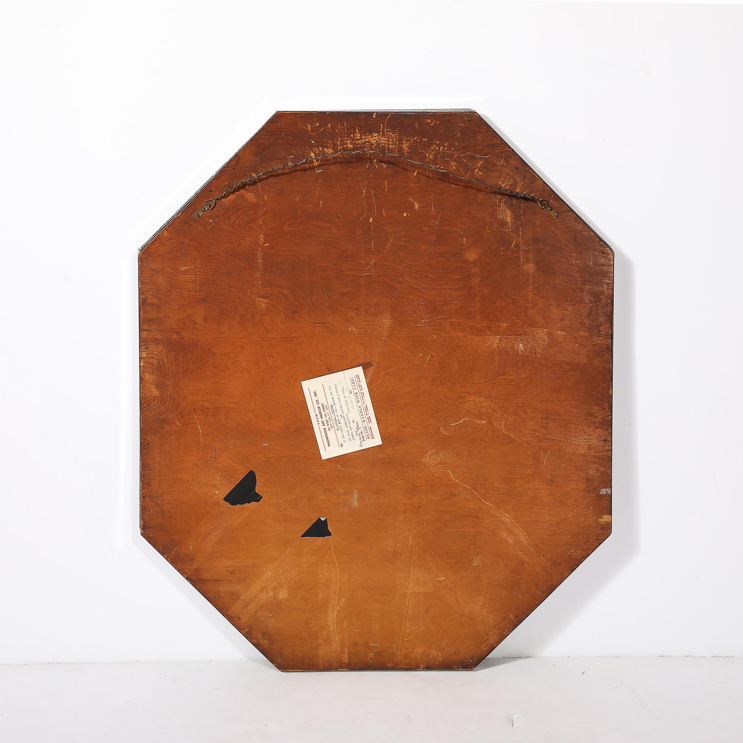 Bordure de miroir octogonal tessellée fumée, de style moderne du milieu du siècle dernier en vente 7