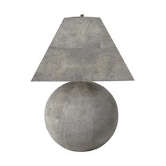 Mid-Century Modernist Tessellated Shagreen Geometric Table Lamp by Karl Springer