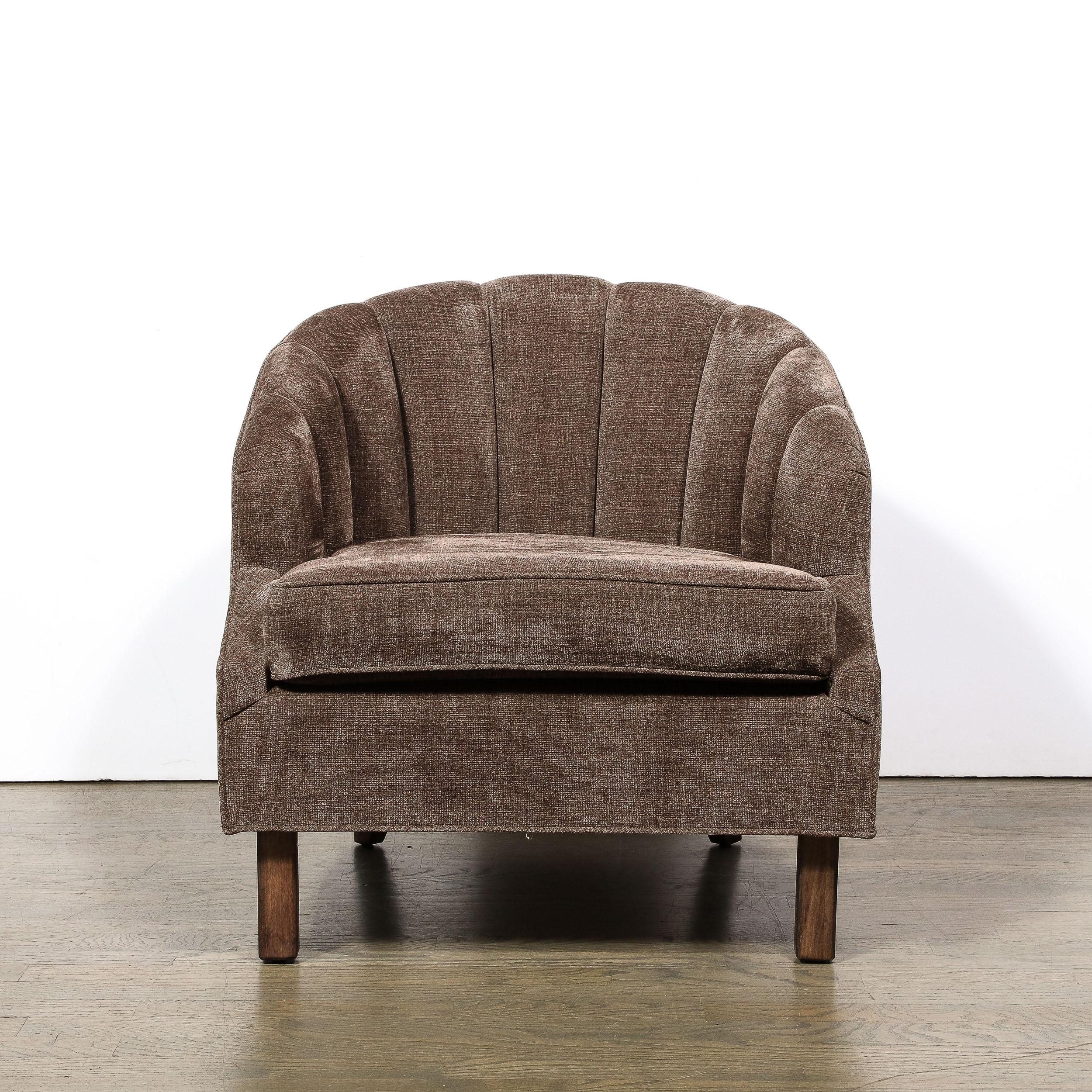 light brown velvet accent chair
