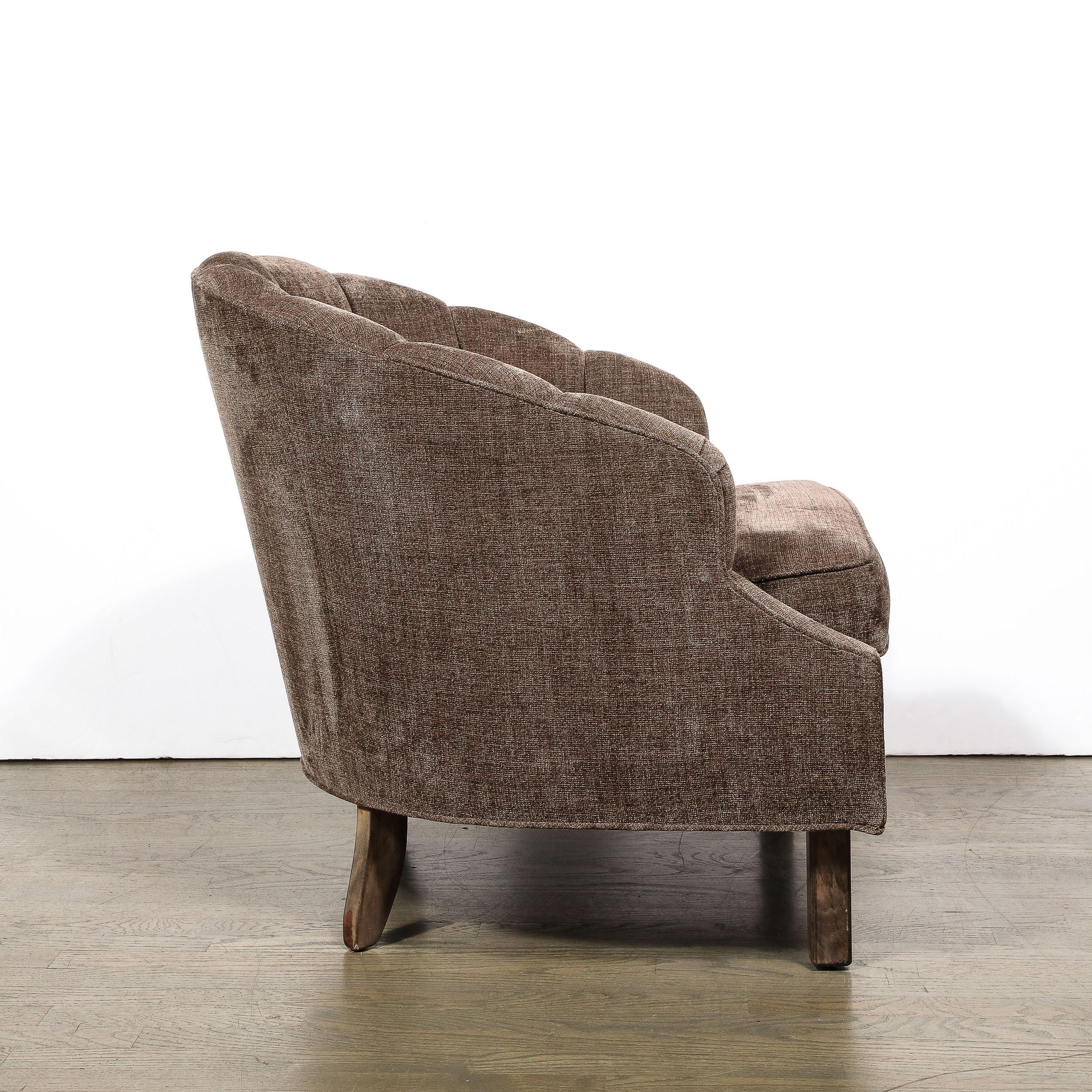 Mid-Century Modernistische Loungesessel mit getufteter Rückenlehne und Amethystpolsterung im Angebot 2