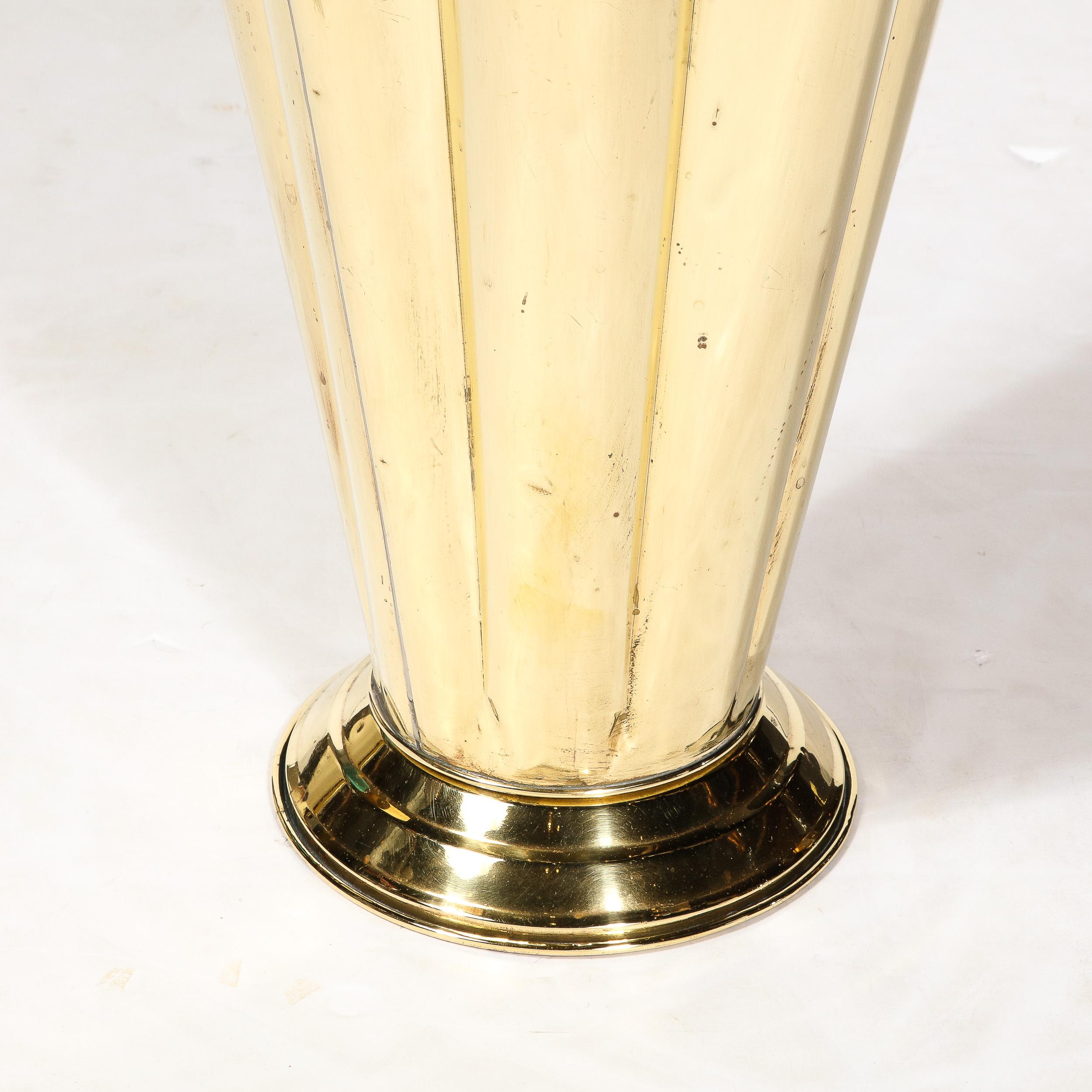 Mid-20th Century Mid-Century Modernist Umbrella Stand in Sculptural Polished Brass