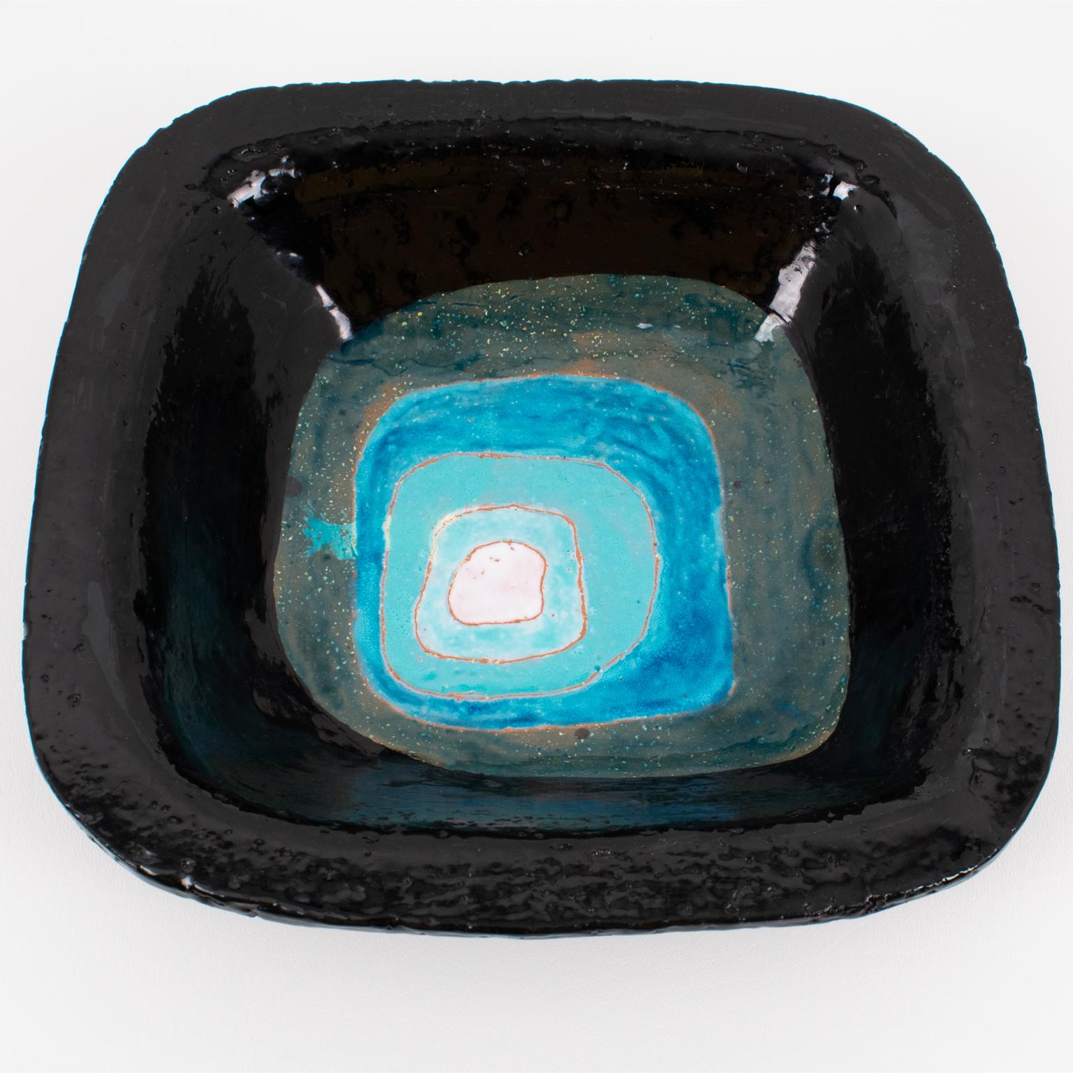 Mid-20th Century Mid-Century Modernist Vallauris Glazed Ceramic Ashtray, Desk Tidy, circa 1960 For Sale
