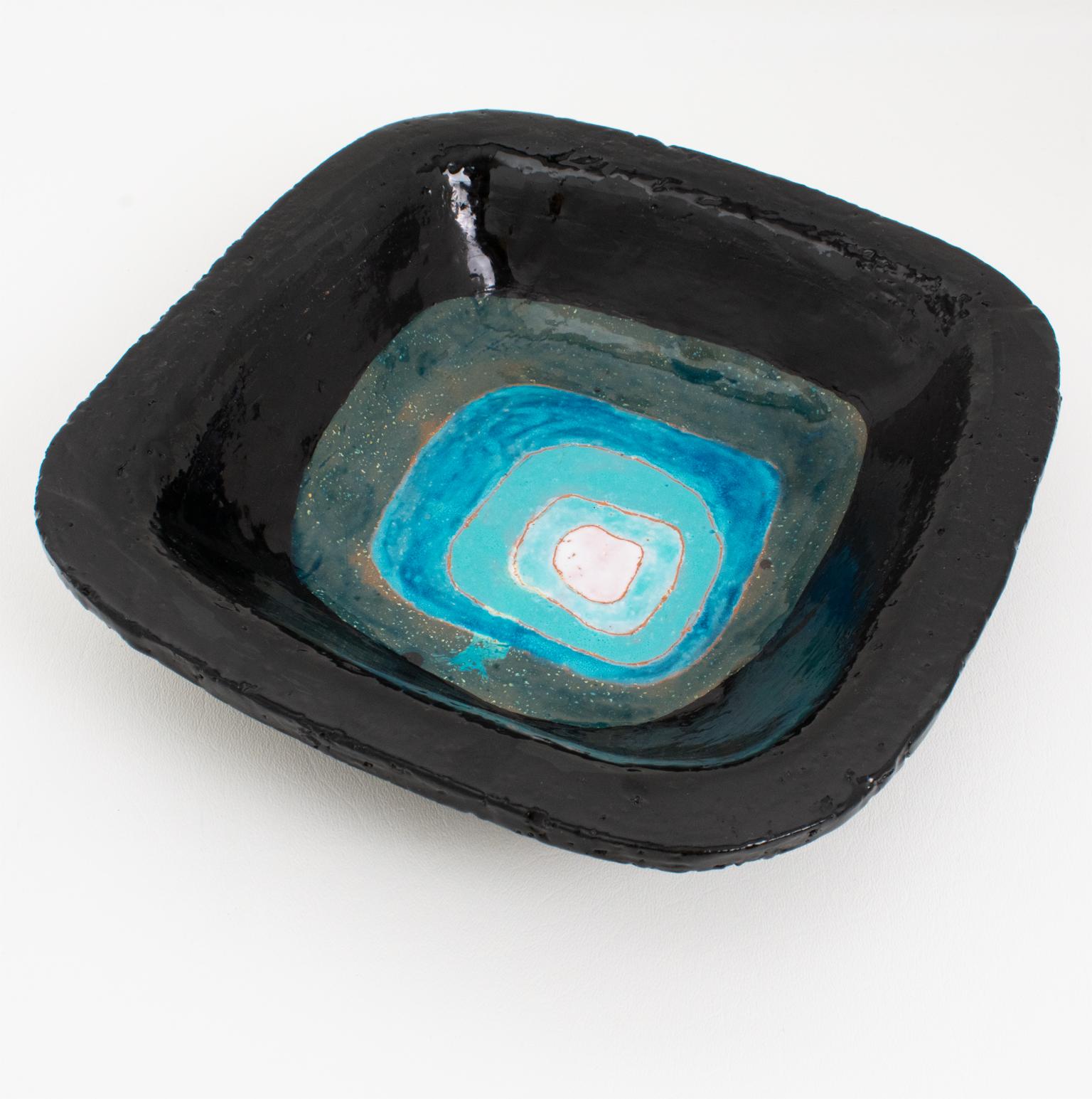 Mid-Century Modernist Vallauris Glazed Ceramic Ashtray, Desk Tidy, circa 1960 For Sale 5