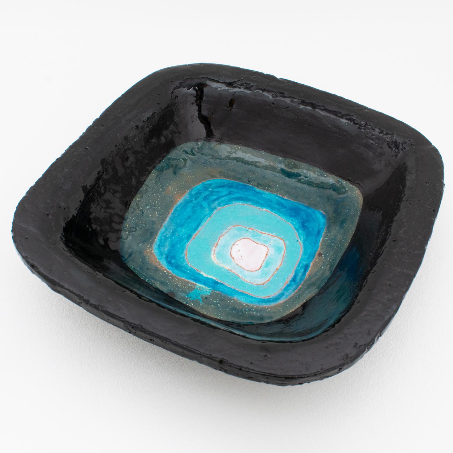Mid-Century Modernist Vallauris Glazed Ceramic Ashtray, Desk Tidy, circa 1960 For Sale 6