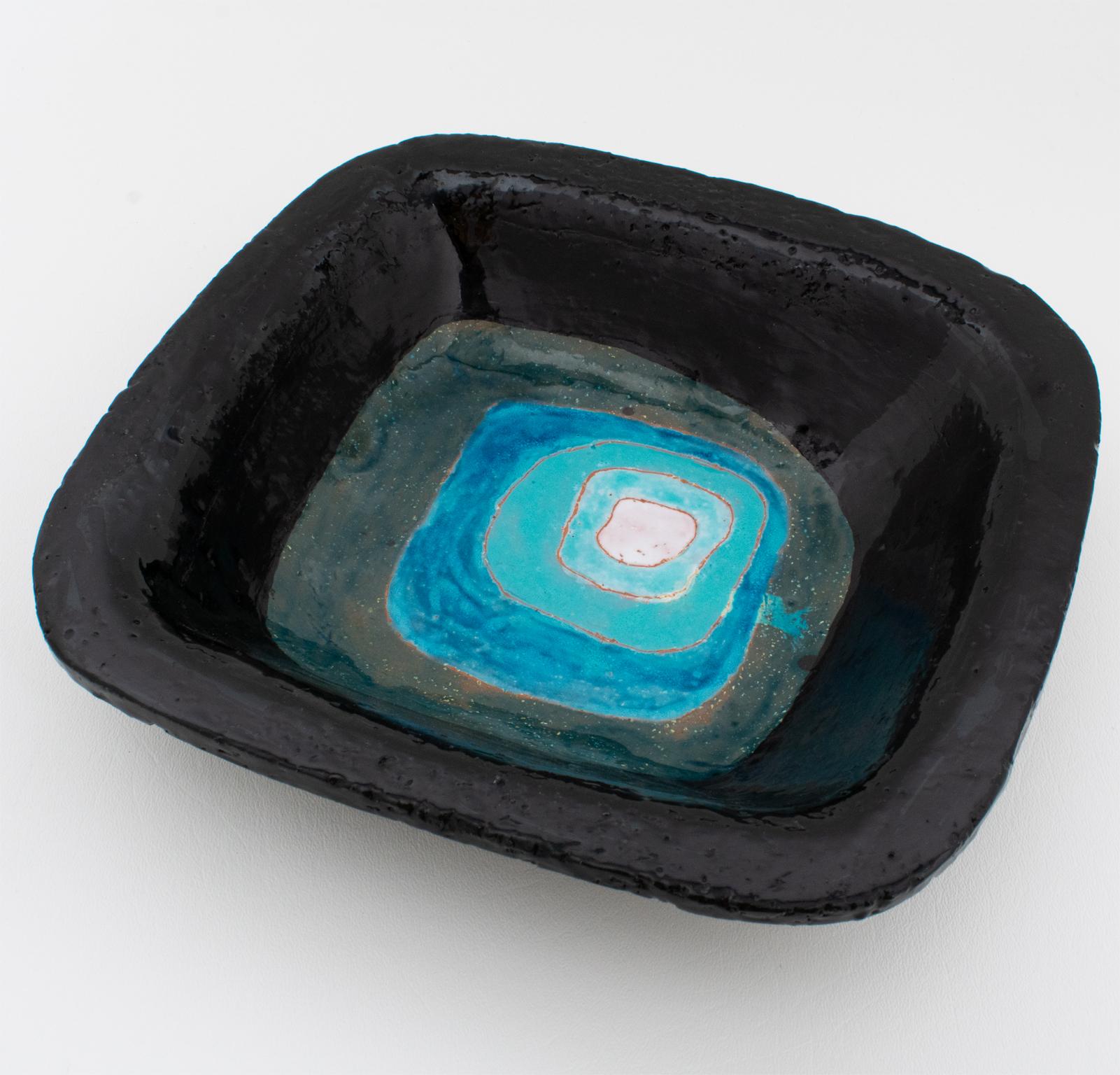Mid-Century Modernist Vallauris Glazed Ceramic Ashtray, Desk Tidy, circa 1960 For Sale 7