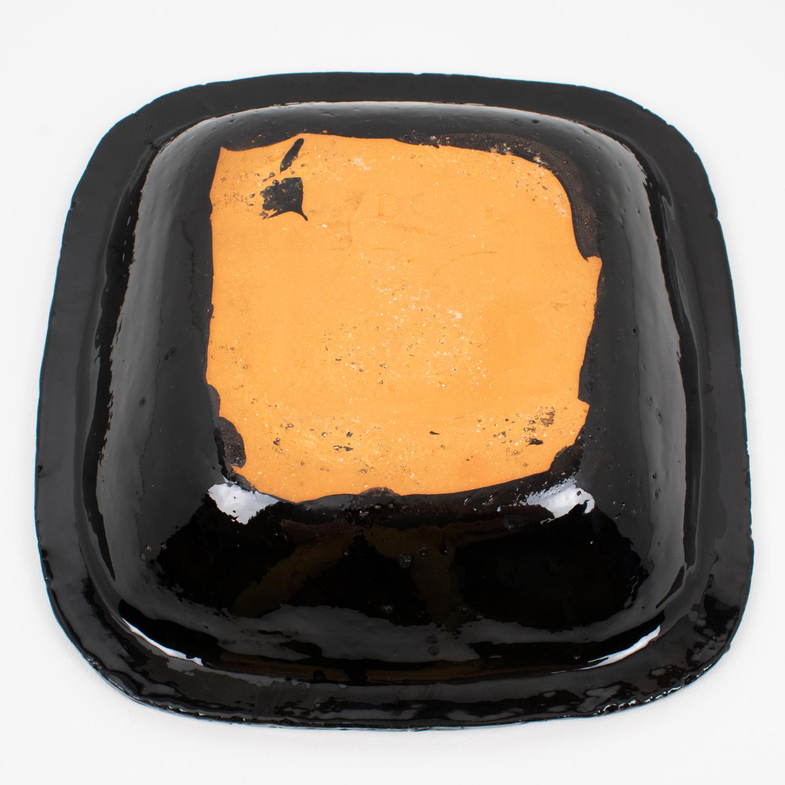 Mid-Century Modernist Vallauris Glazed Ceramic Ashtray, Desk Tidy, circa 1960 For Sale 1