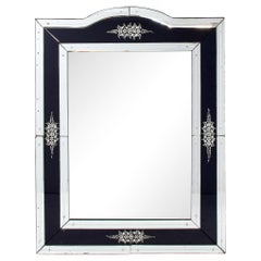 Mid-Century Modernist Venetian Style Mirror with Reverse Etched Detailing