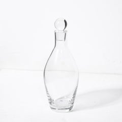 Mid-Century Modernist Villeroy & Boch Crystal Decanter w/ Spherical Stopper