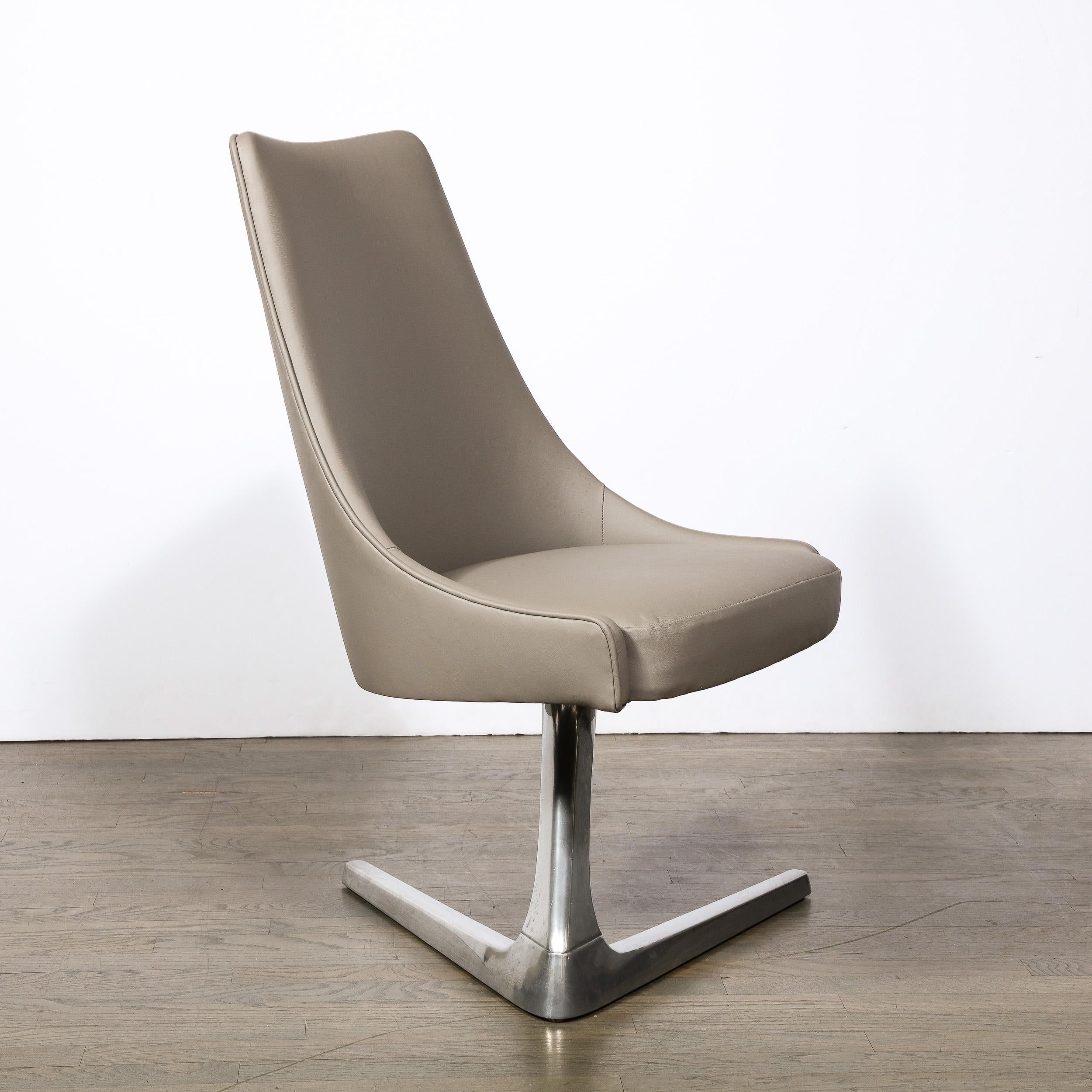 Mid-Century Modernist Chromecraft Sculpta Unicorn Swivel Chair For Sale 4