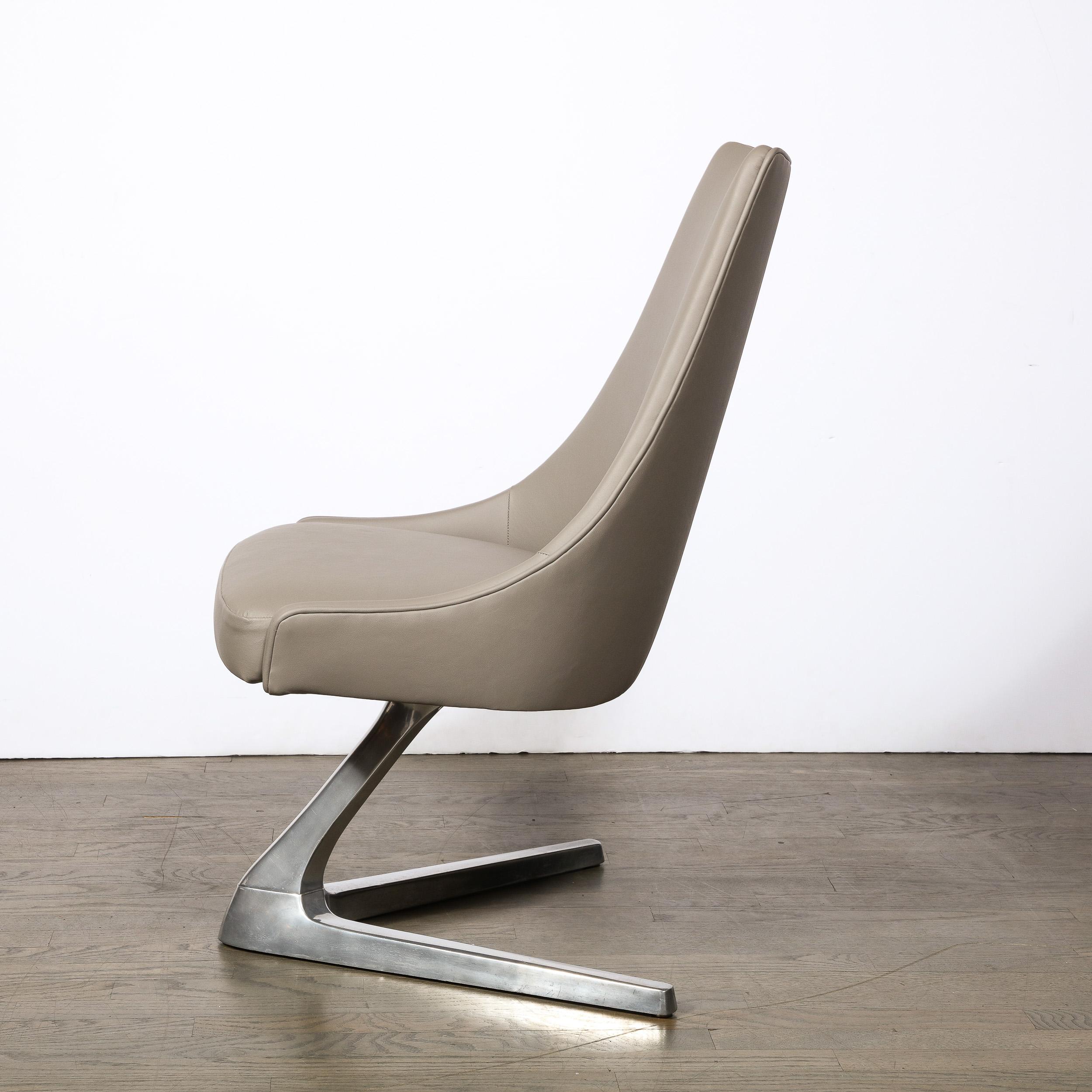 Mid-Century Modernist Chromecraft Sculpta Unicorn Swivel Chair For Sale 2