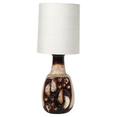 Mid-Century Modernist Volcanic Glazed Ceramic Table Lamp by Hustadt Leuchten