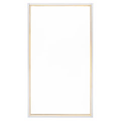 Mid-Century Modernist Wall Mirror, Chrome & Brass Frame, France, 1970