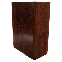 Mid century modernist walnut wardrobe, 1950´s, Czechoslovakia