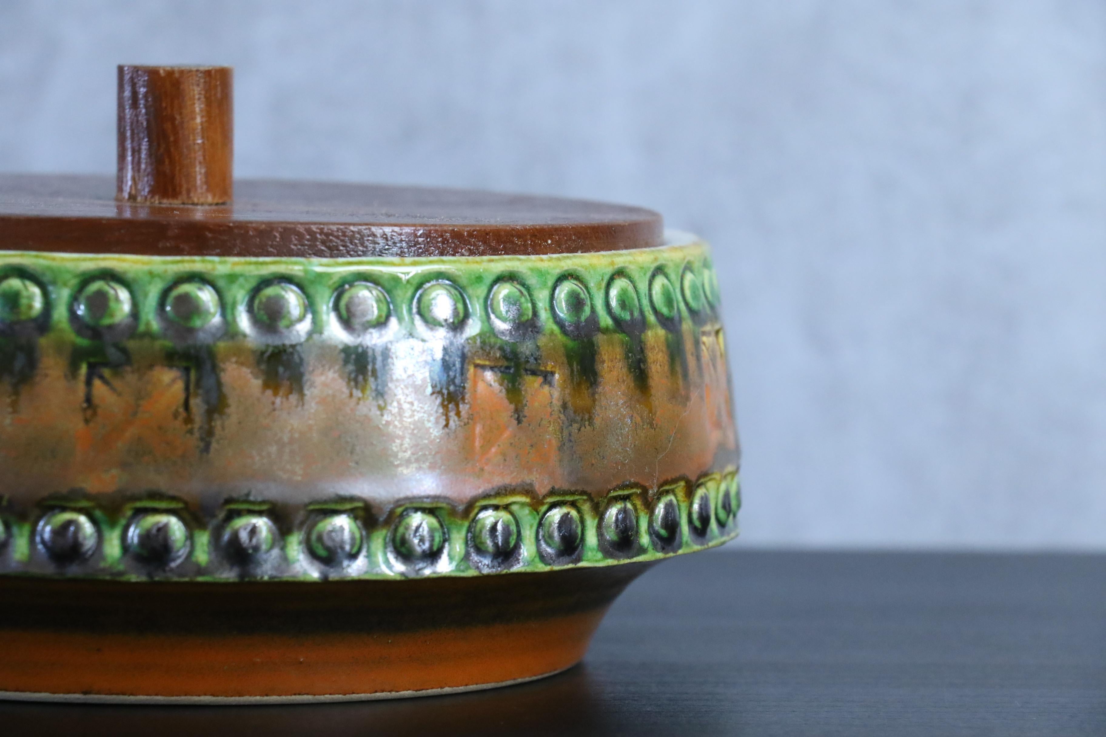 Enameled Mid-Century Modernist West Germany Box by Scheurich Keramik, circa 1970