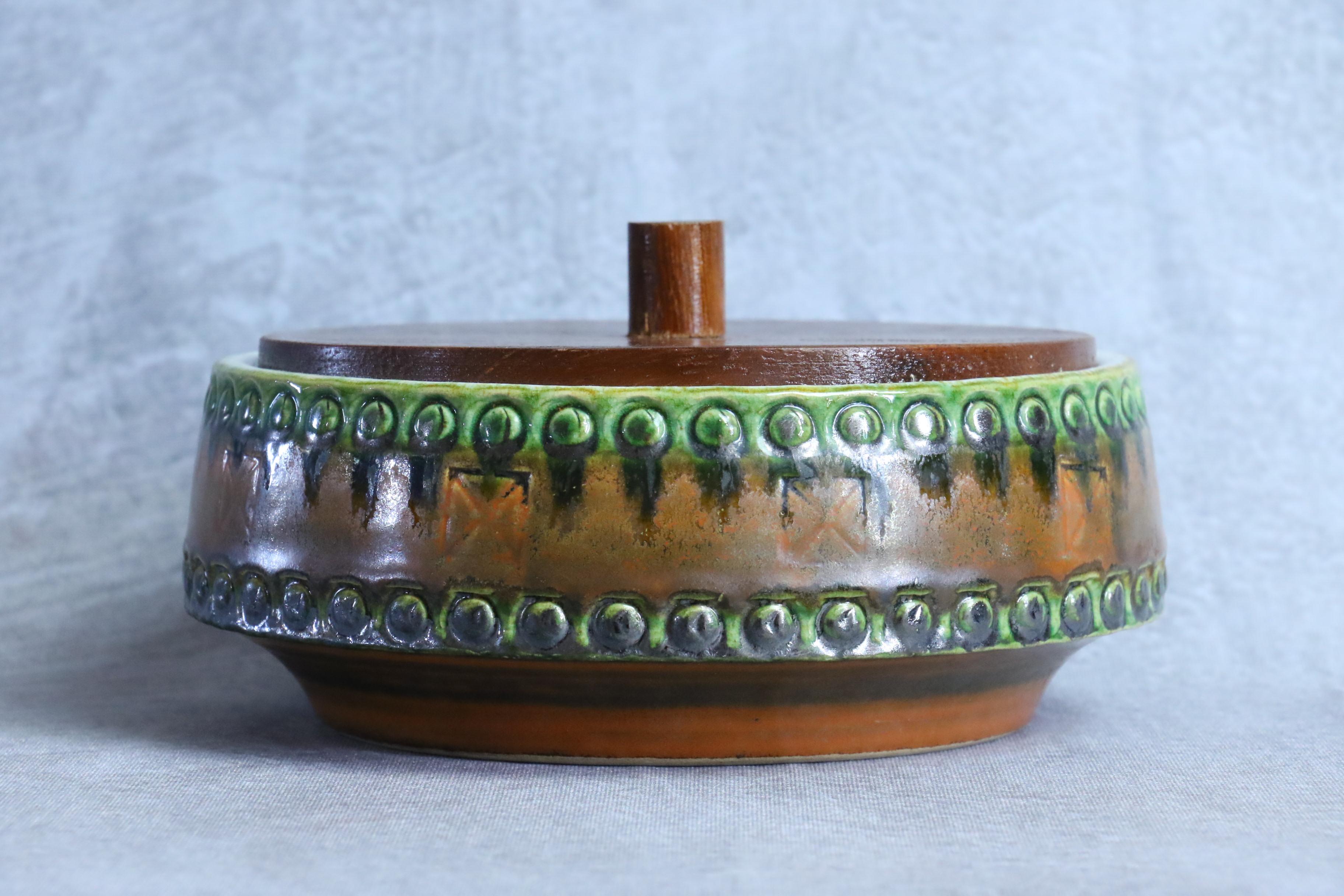 Mid-Century Modernist West Germany Box by Scheurich Keramik, circa 1970 2