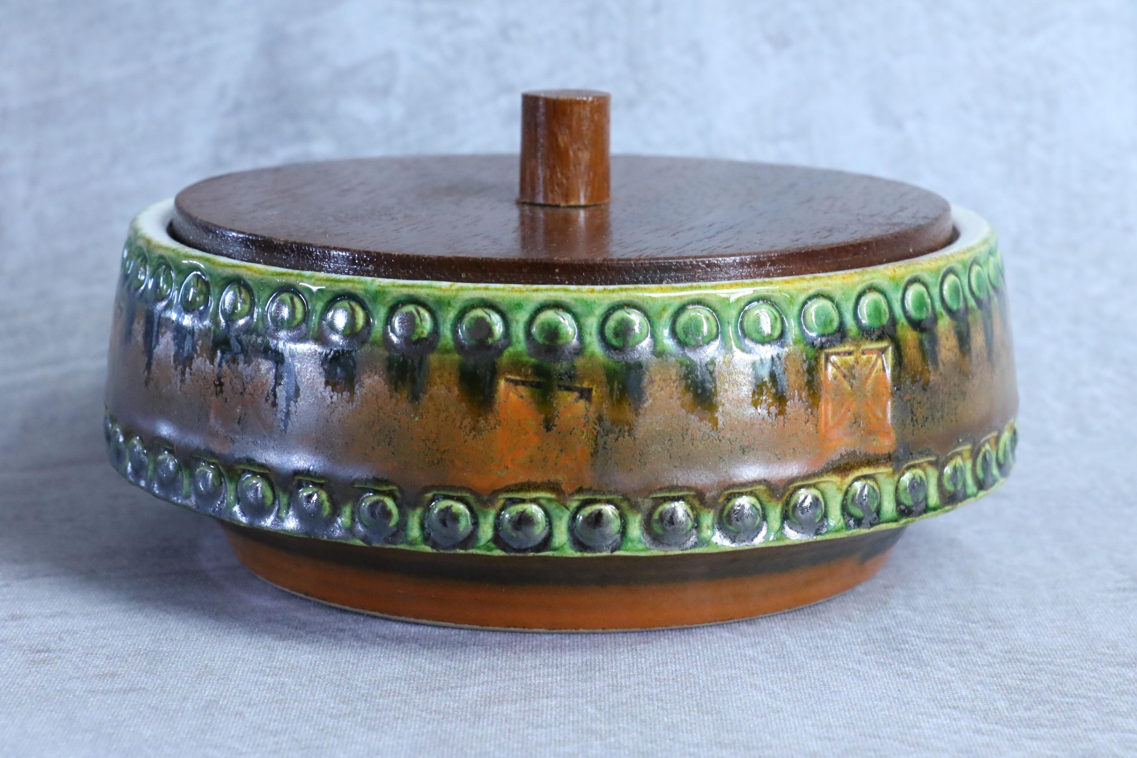 Mid-Century Modernist West Germany Box by Scheurich Keramik, circa 1970 3
