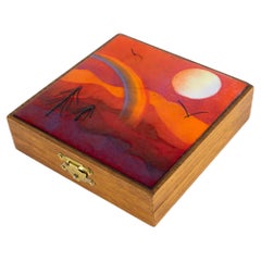 Mid-Century Modernist Wood and Enamel Box, circa 1960