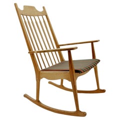 Chaise à bascule "Razorblade" moderne du milieu du siècle par Henning Kjærnulf pour EG Møbler