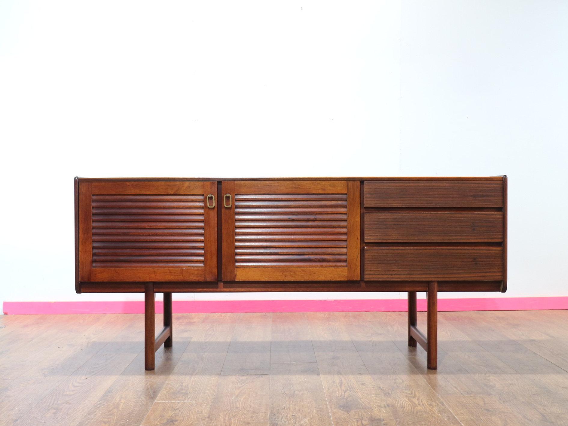 British Mid Century ModernVintage Rosewood Crednza Sideboard By A.H Mcintosh Danish