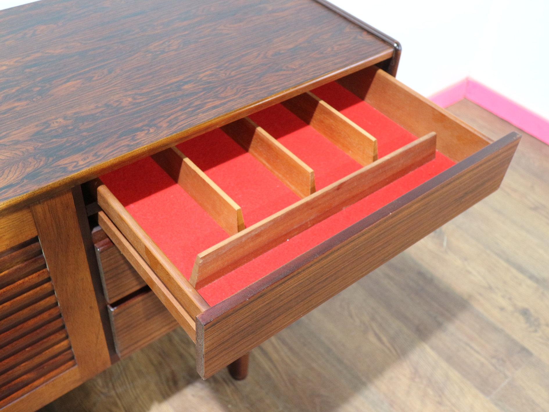 Mid Century ModernVintage Rosewood Crednza Sideboard By A.H Mcintosh Danish In Good Condition In Los Angeles, CA