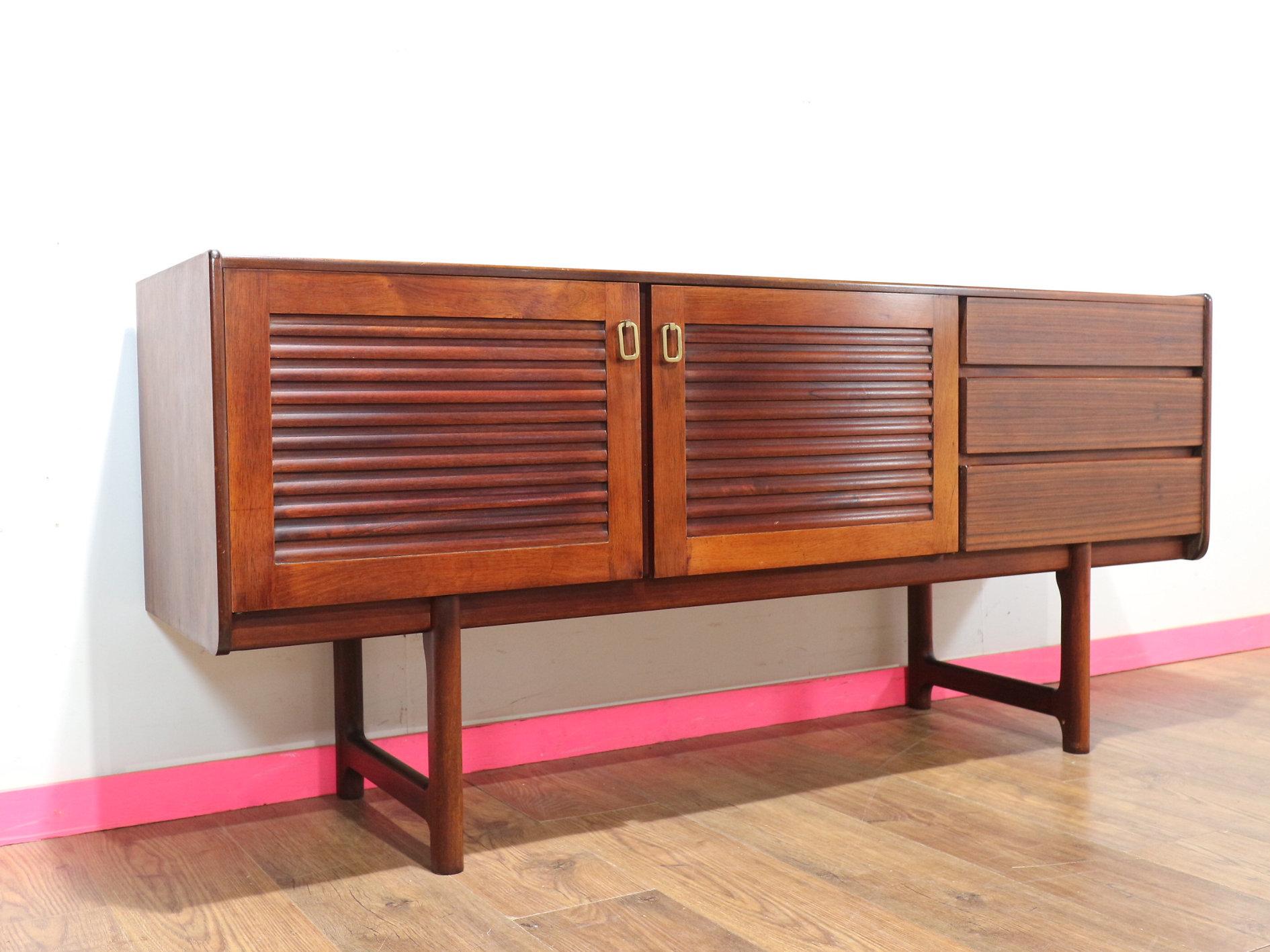 Teak Mid Century ModernVintage Rosewood Crednza Sideboard By A.H Mcintosh Danish