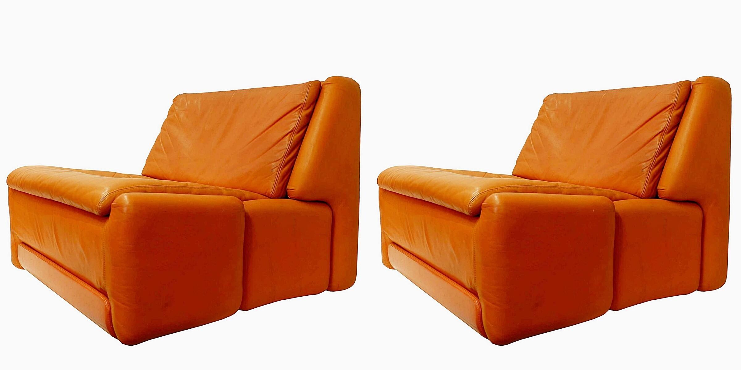 Fauteuil italien modulable du milieu du siècle dernier, années 1960, lot de 4 en vente 6