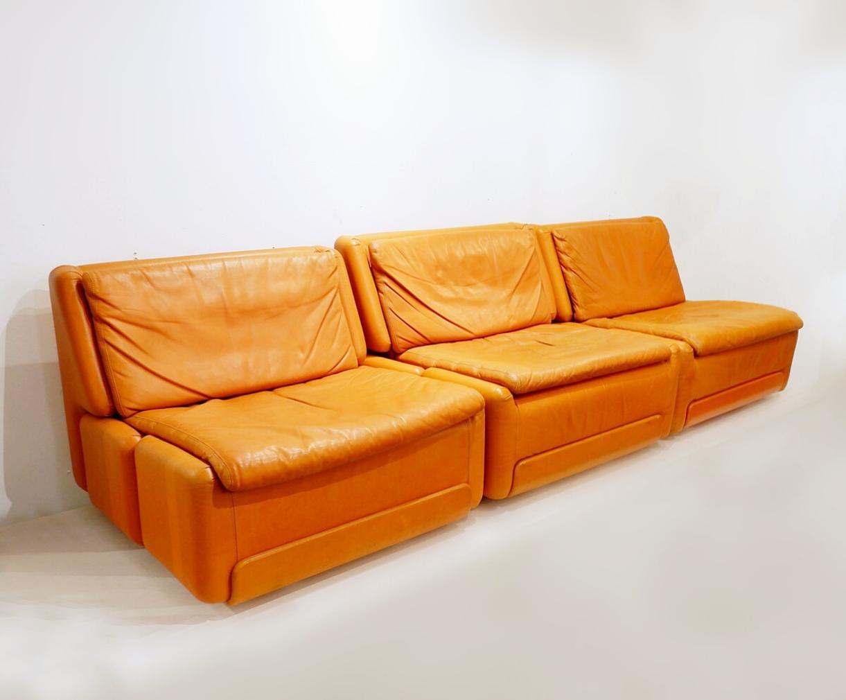 Mid-Century Modern Fauteuil italien modulable du milieu du siècle dernier, années 1960, lot de 4 en vente