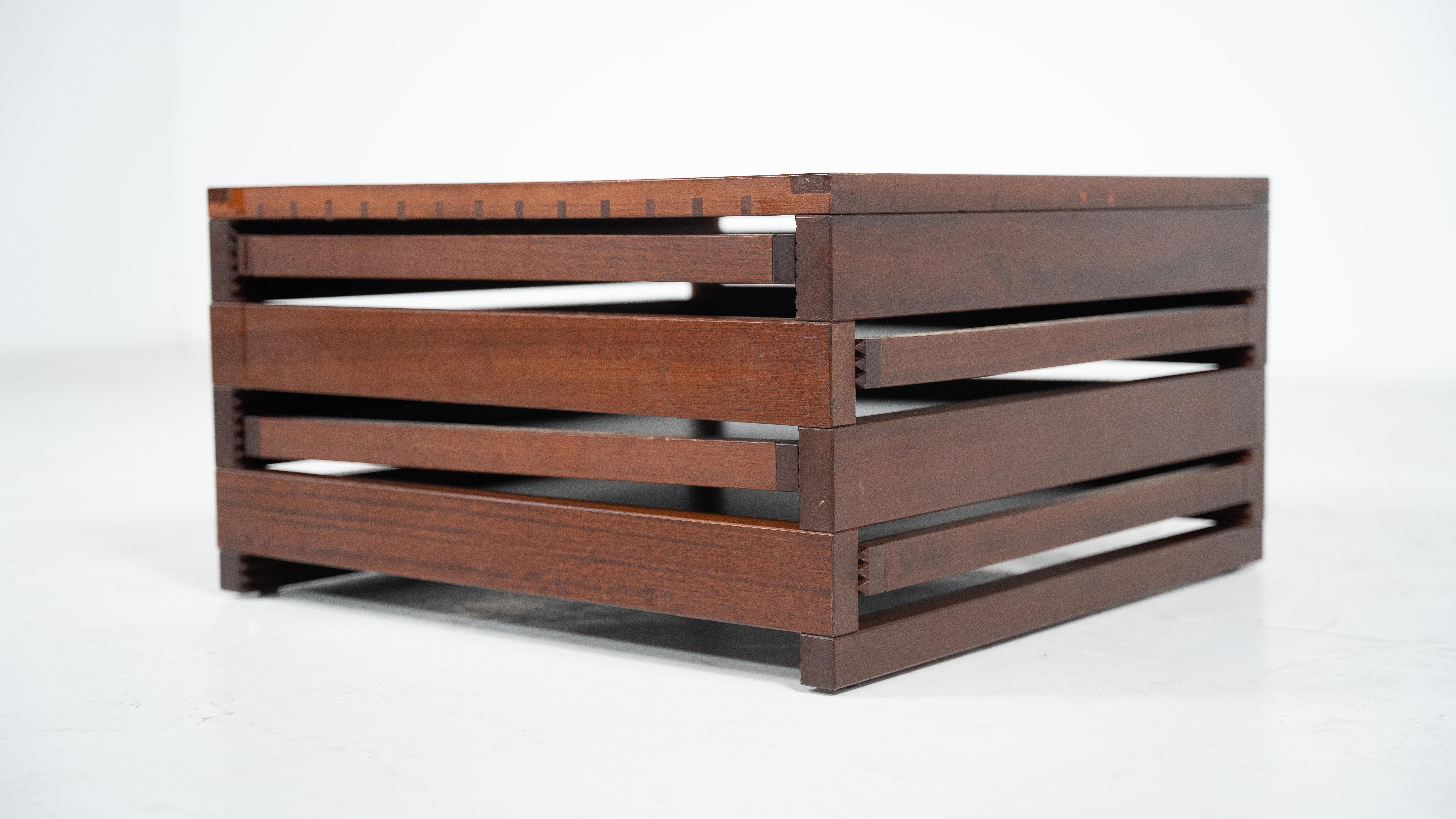 Mid-Century Modern Mid-Century Modulable Wooden Coffee Table model 