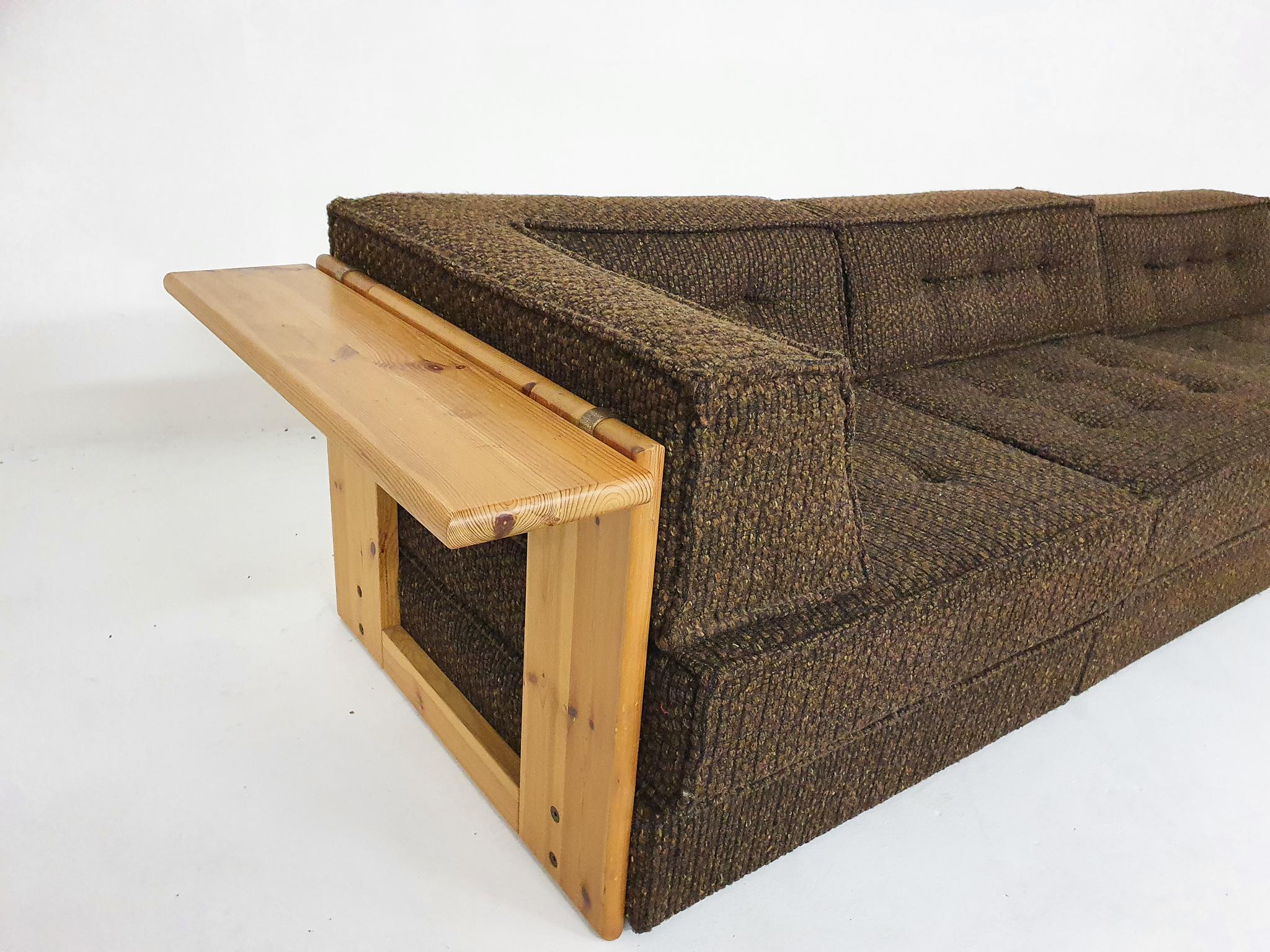 Wool Mid-Century Modulair Sofa by Vilka, Finland 1960's