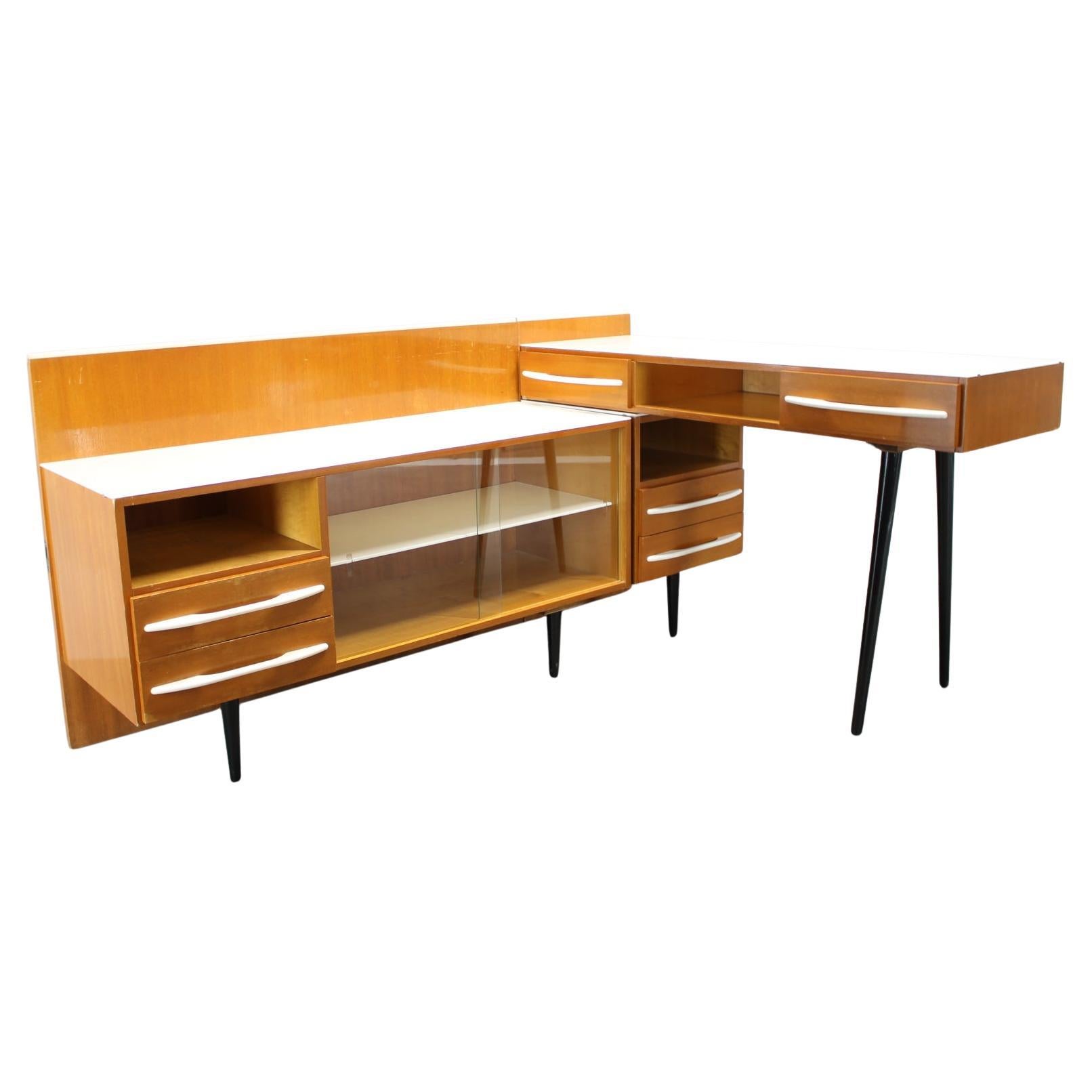 Mid-Century Modular Desk and Storage Unit by Mojmír Požár, UP Závody, 1960s For Sale