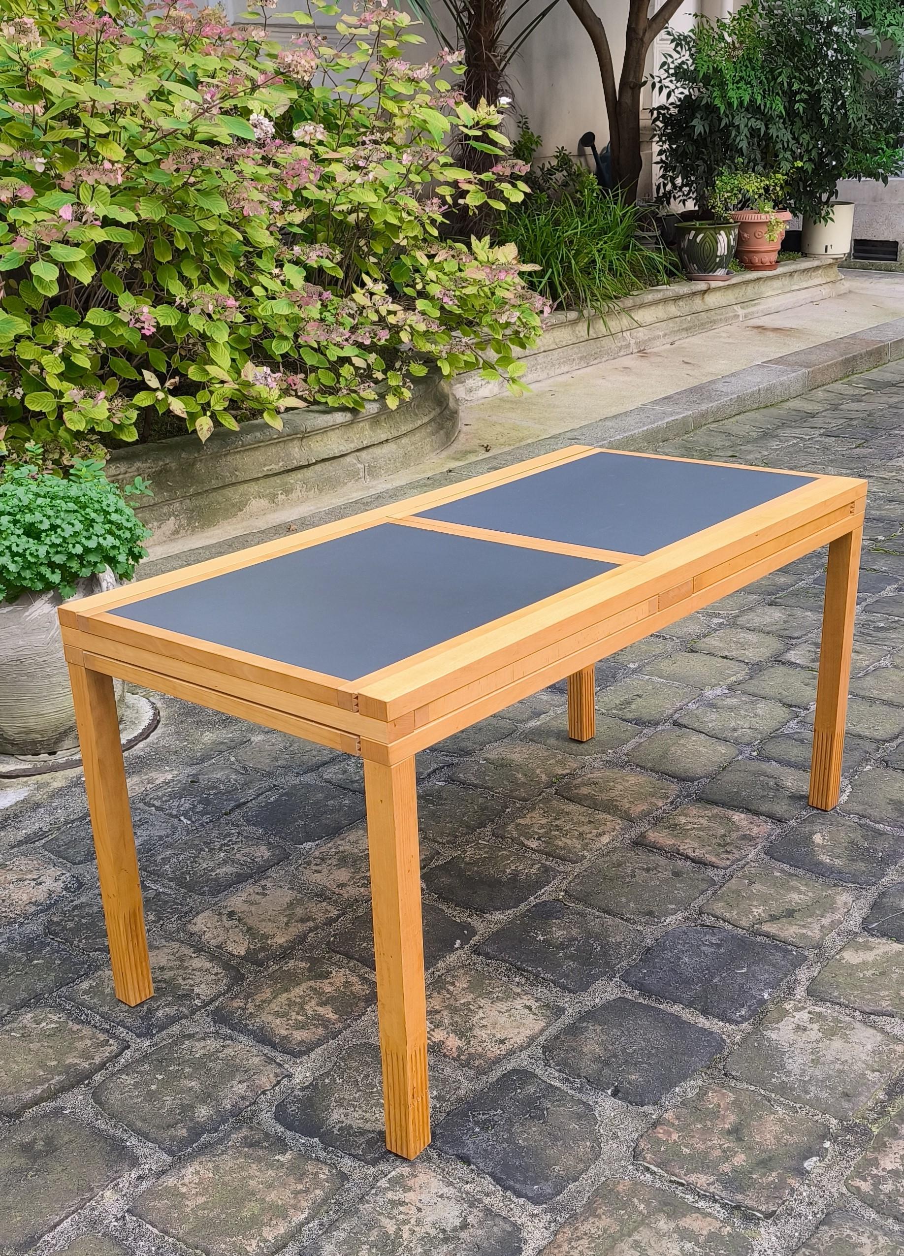 Mid Century Modular dining Table by Bernard Vuarnesson 80s - France 8