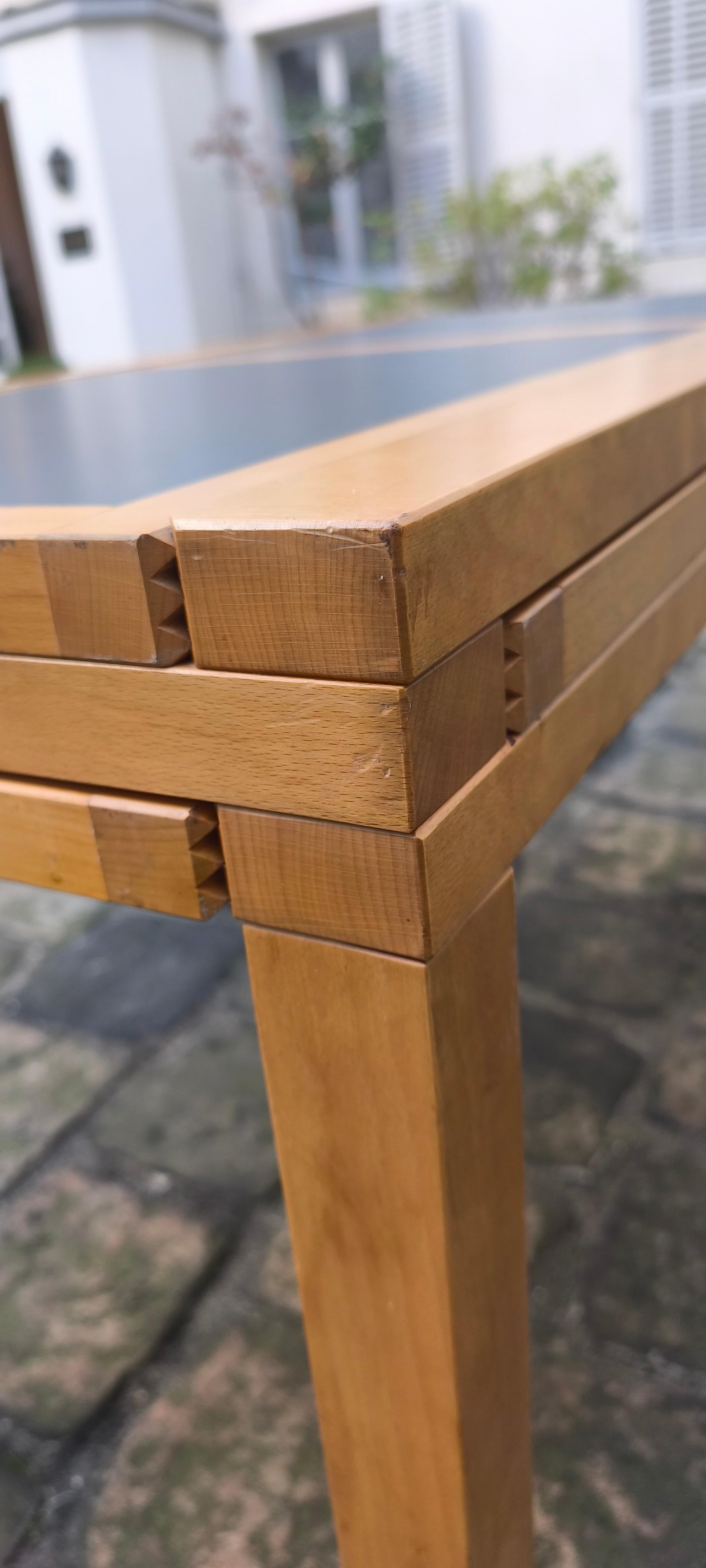 Mid Century Modular dining Table by Bernard Vuarnesson 80s - France 10