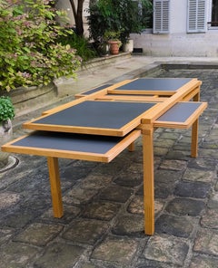 Mid Century Modular dining Table by Bernard Vuarnesson 80s - France